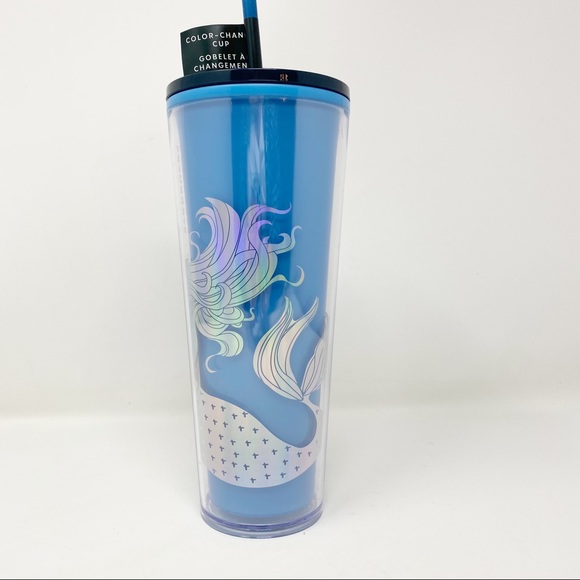 STARBUCKS Color Changing LIMITED EDITION Blue Siren Mermaid Tumbler - Picture 6 of 9